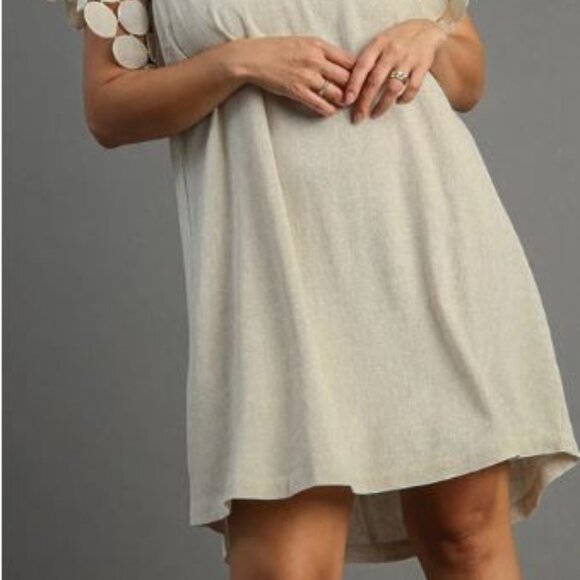 Plus mini dress textured lace reglan sleeves Umgee - Picture 6 of 6